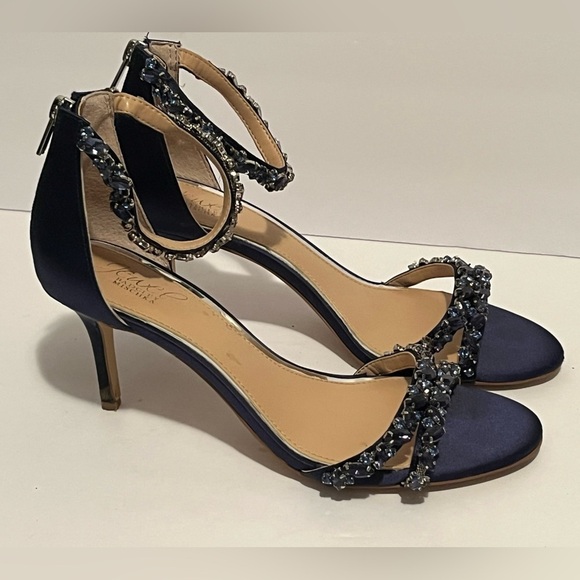 Jewel Badgley Mischka Caroline Embellished Strap Evening Shoe - Picture 12 of 16